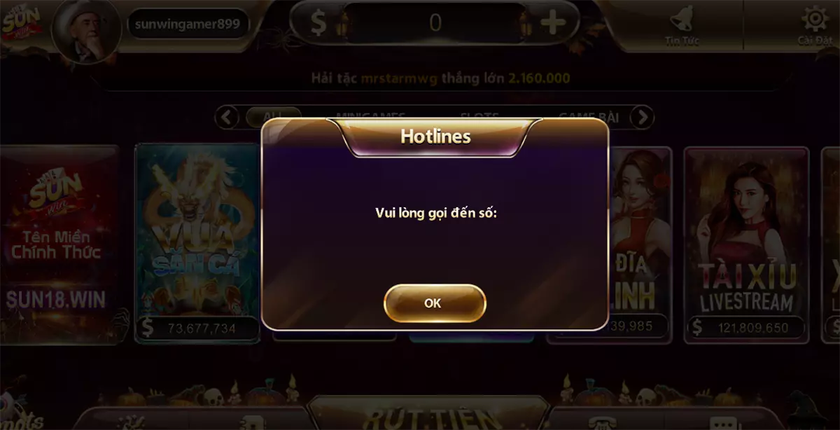 Liên hệ Sunwin qua số tổng đài 